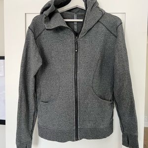 Lululemon grey zip stretch scuba hoodie